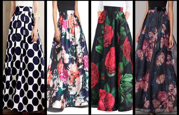 long floral skirt