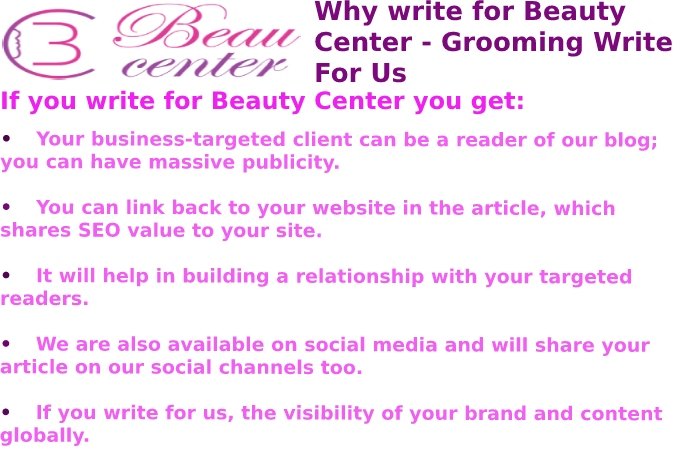 grooming write for us