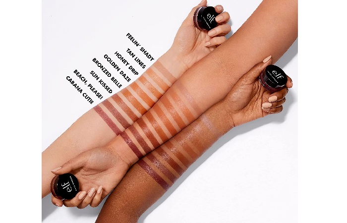 e.l.f. putty bronzer swatches