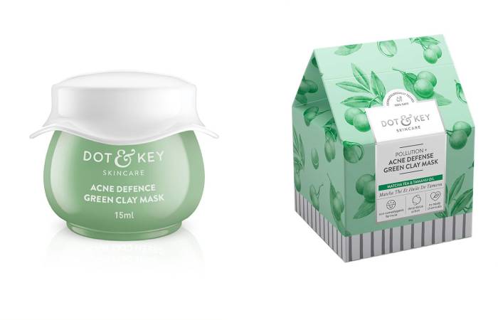 green dot and key clay mask