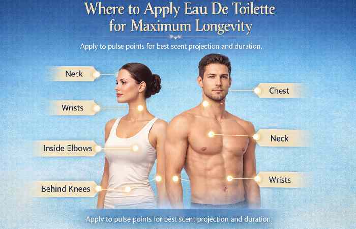 where to apply eau de toilette