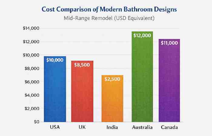 cost comparison of modern bathroom designs