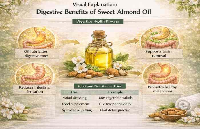 digestive benefits of sweet almond oil