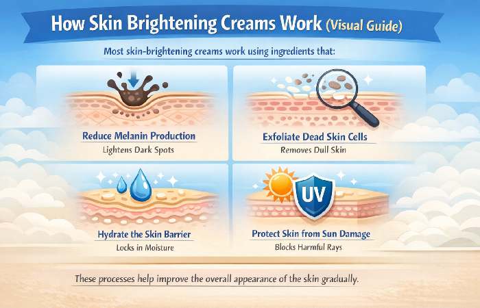 how skin brightening creams work