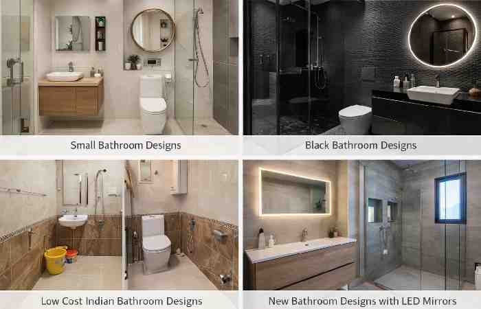 visual examples of modern bathroom designs