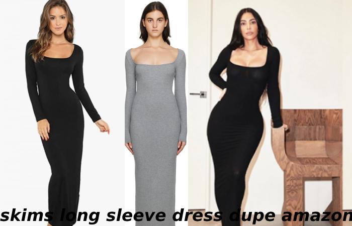skims long sleeve dress dupe amazon
